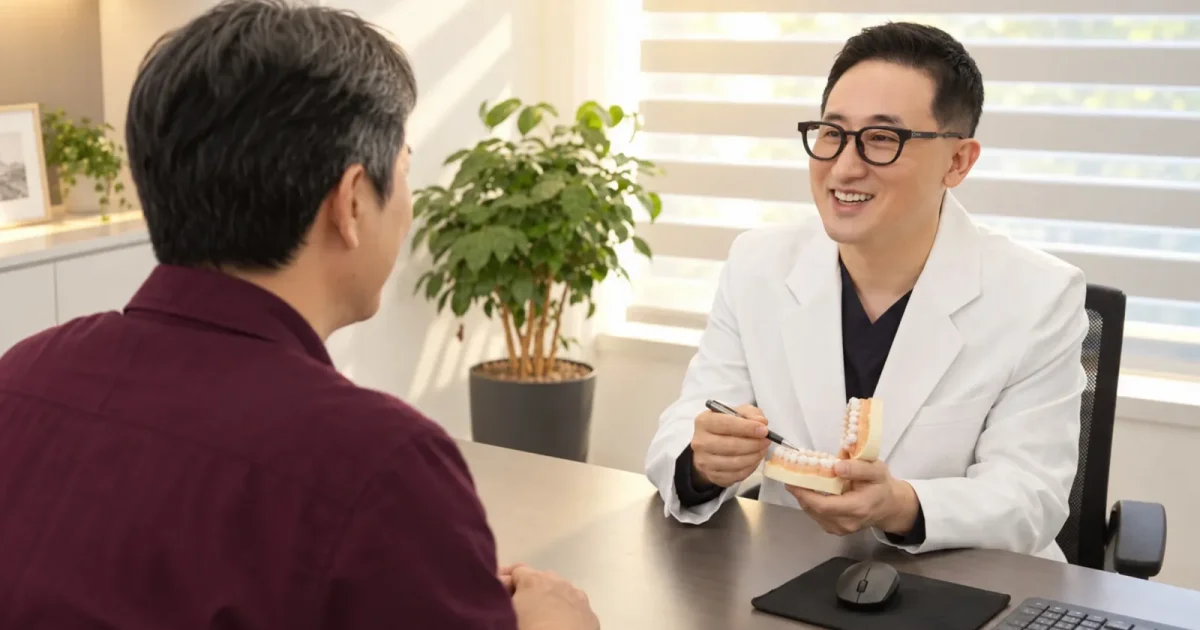 더이로운치과 원장님 진료 상담 모습
