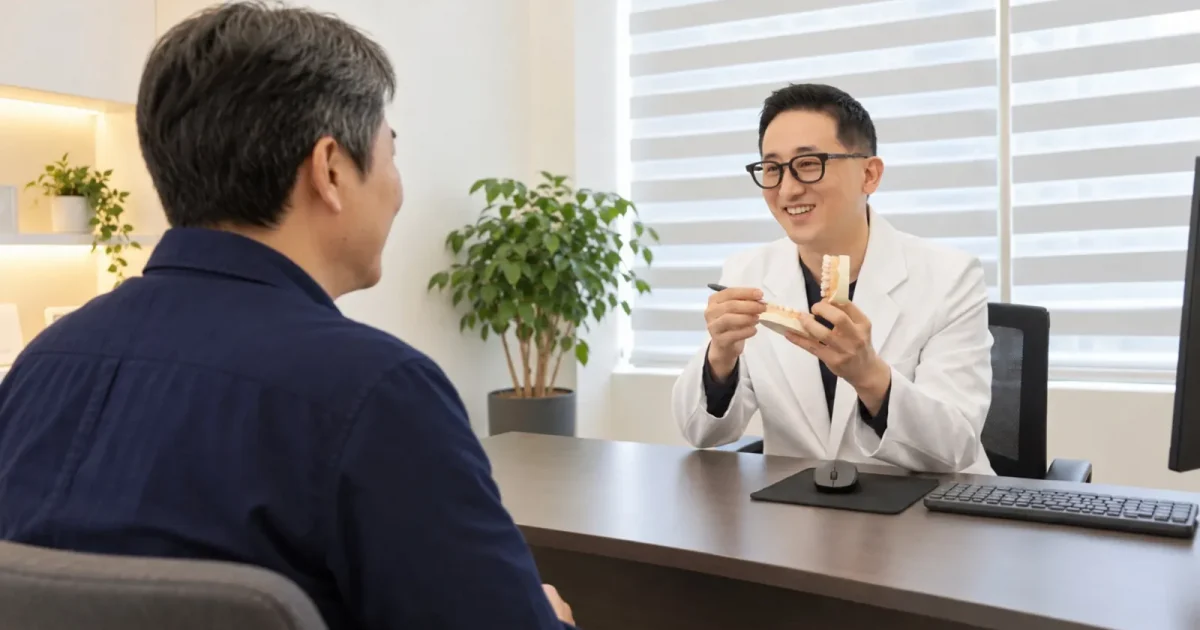 더이로운치과 원장님 진료 상담 모습