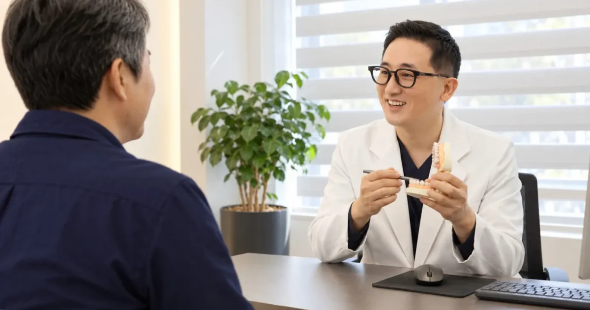 더이로운치과 원장님 진료 상담 모습