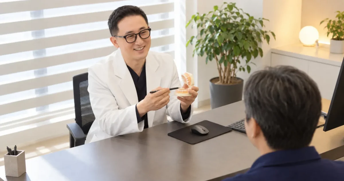 더이로운치과 원장님 진료 상담 모습