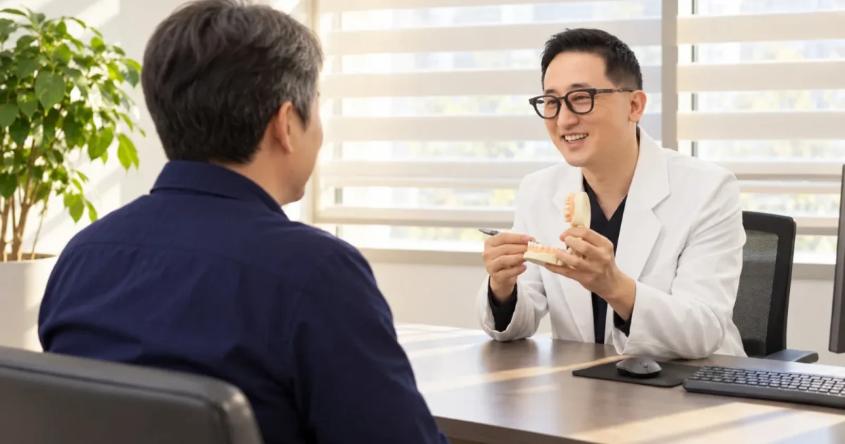 더이로운치과 원장님 진료 상담 모습